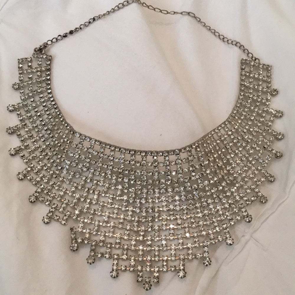 Cubic Zirconia Crystal Choker Necklace